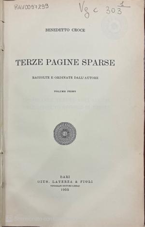 TERZE PAGINE SPARSE IX VOL 1